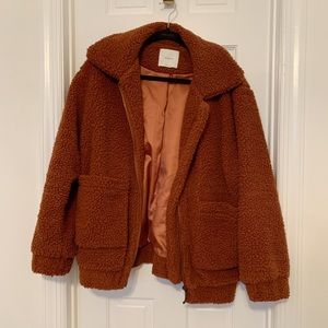 NWOT Burnt Orange Teddy Coat - NEVER WORN